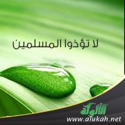 لا تؤذوا المسلمين