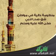 منظومة دالية في مواطن شق صدر النبي صلى الله عليه وسلم