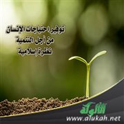 توفير احتياجات الإنسان من أجل التنمية: نظرة إسلامية