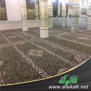 تجديد سجاد الروضة الشريفة بالمسجد النبوي