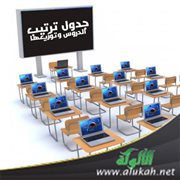 جدول ترتيب الدروس وتوزيعها