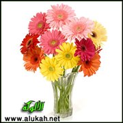 سعفة وباقة زهور