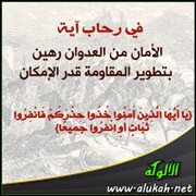 الأمان من العدوان رهين بتطوير المقاومة قدر الإمكان