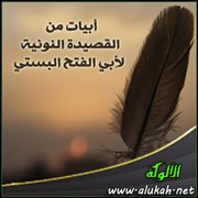 أبيات من القصيدة النونية لأبي الفتح البستي