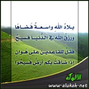 بلاد الله الواسعة ( بطاقة أدبية )