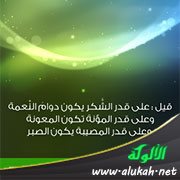 على قدر الشكر يكون دوام النعمة (حكمة في صورة)