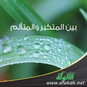 بين المتكبر والمتألم